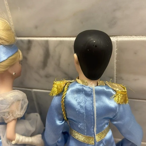 Disney Princess Cinderella Prince Charming porcelain dolls by Brass Key Keepsake - Picture 9 of 9